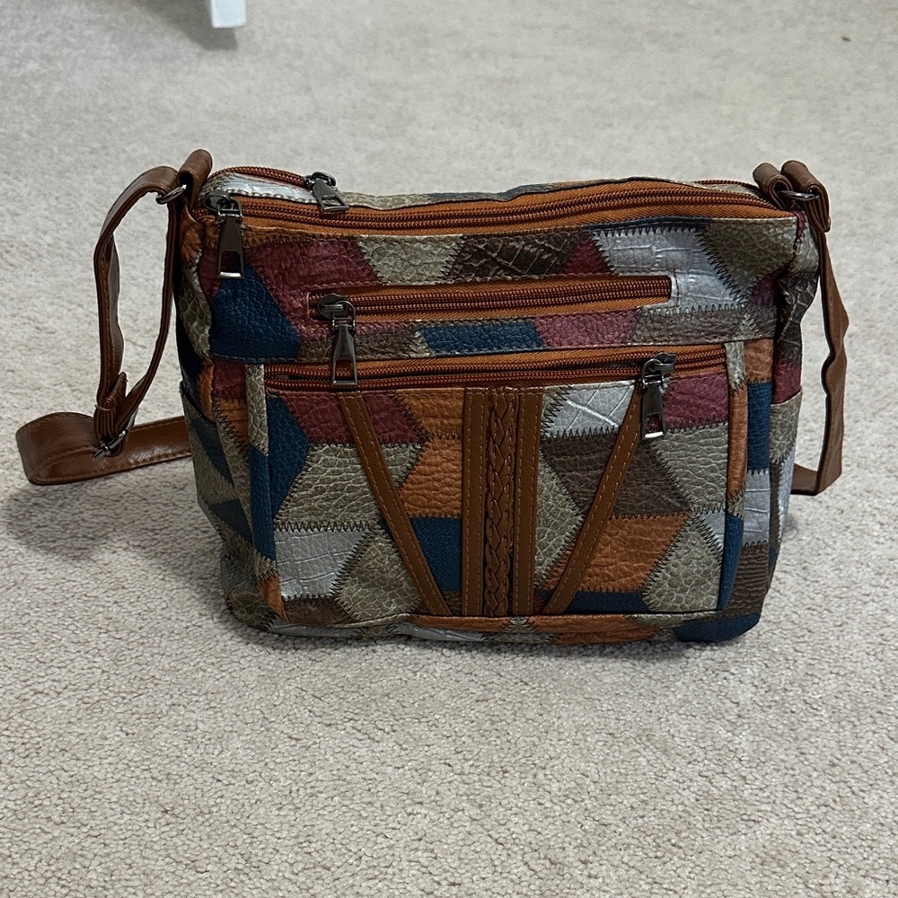Patchwork Crossbody Bag - Multicolor - image 1